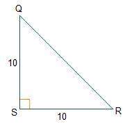 What is the length of the hypotenuse of the triangle?  5 units units 10 unit