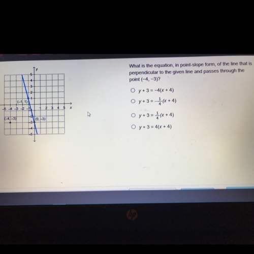 What is the equation in slope intercept form of the line that is perpendicular to the given line and