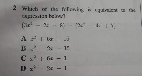 Which of the following is equivalent to the expression below? (3x2 + 2x--4x+7)