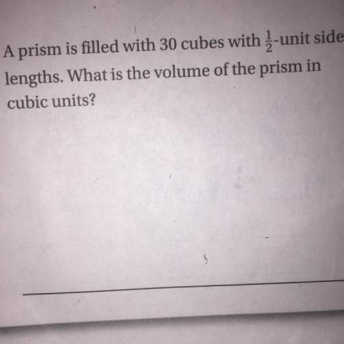 What is the volume of the prism in cubic units?