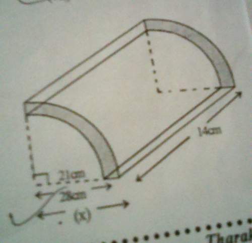 Find the volume of this 1/4 cylinder after removing the inner part