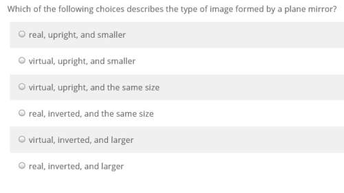 Which of the following choices describes the type of image formed by a plane mirror?
