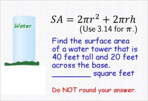 Find the surface area of a water tower