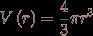 Aspherical balloon with radius r inches has volume defined by the function below. find a function th