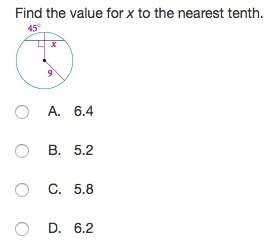 Find the value for x to the nearest tenth. see picture.