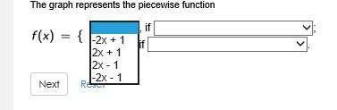 The graph represents the piecewise function