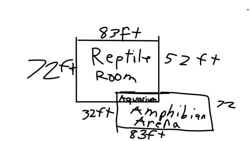 At the local zoo, the aquarium can be seen from the reptile room and the amphibian arena. what is th