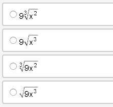 Rewrite the expression with rational exponents as a radical expression. 7 times x to the