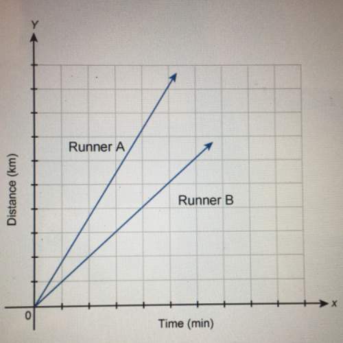 The graph shows the distances traveled by two runners over several minutes. which runner is mo