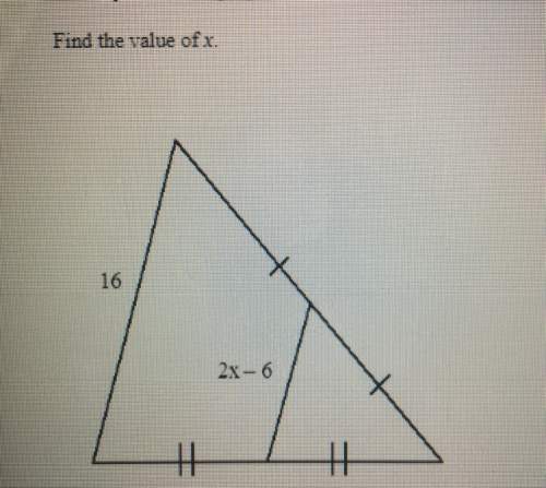 Find the value of x.  answer