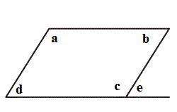 If m∠c = 147°, determine m∠e. picture below \/