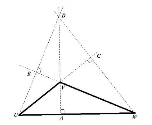 Me !  which point is the orthocenter for triangle uvw?