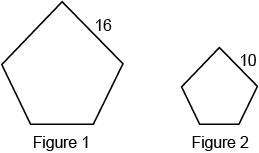 Figure 1 is dilated to get figure 2.what is the scale factor? en