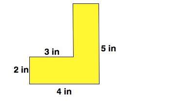 Find the area of the irregular figure. (assume that all angles are right angles) a) 10 in2