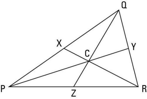 In δpqr, point c is the centroid. if cz = 8, then qc = a) 4  b) 8  c) 16  d)