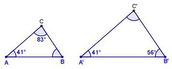 Which postulate can be used to prove the two triangles below are similar? explain your answer using