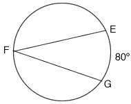 In the diagram find the m∠efg. a) 20 degrees  b) 30 degrees  c) 40 degrees