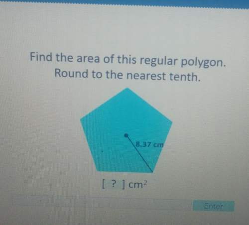 Find the area of this regular polygon.round to the nearest tenth.