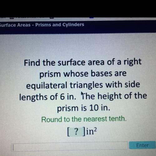 Find the surface area of a right prism whose bases are equilateral triangles with side lengths of 6i
