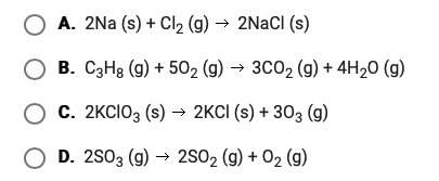 Which of the following is a combustion reaction?