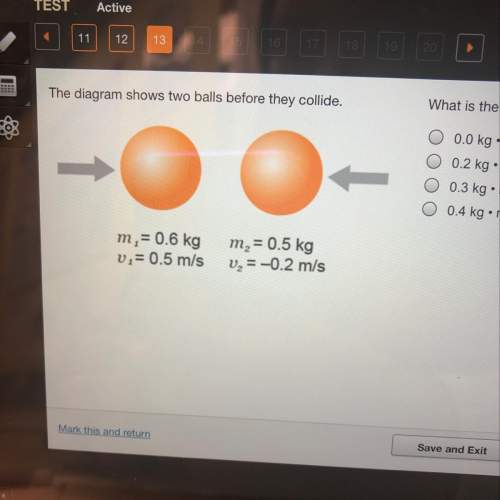 The diagram shows two balls before they collide what is the momentum of the system after the collisi