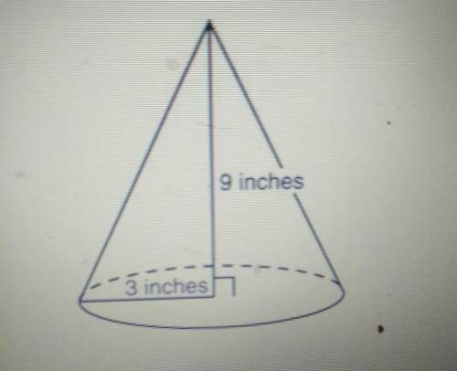 What is the volume if thr cone in cubic inches