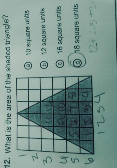 What is the area of the shaded triangle