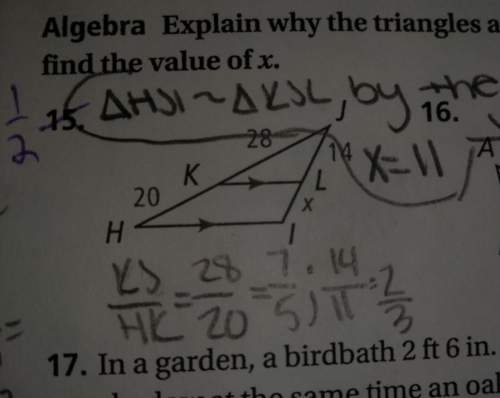 Explain why the triangles are similar. then find the value of x. i would like an explanation, .