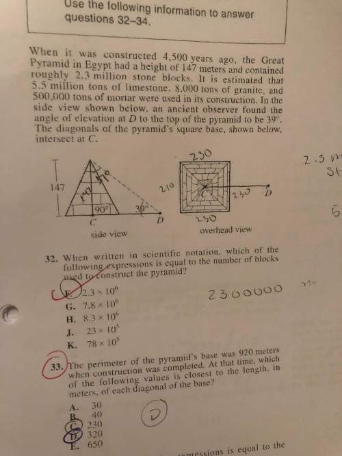 Why is the answer d for question #33?