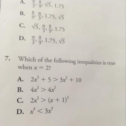 Which of the following inequalities is true when x = 2?