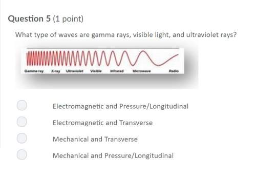 Correct answer only !  what type of waves are gamma rays, visible light, and ultraviolet