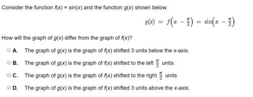 Consider the function f(x) = sin(x) and the function g(x) shown below.