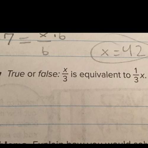 True or false: x/3 is equivalent to 1/3 x. explain your reasoning.
