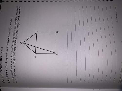 Asap!  1) the diagram shows equilateral triangle abc sharing a side with square abcde.