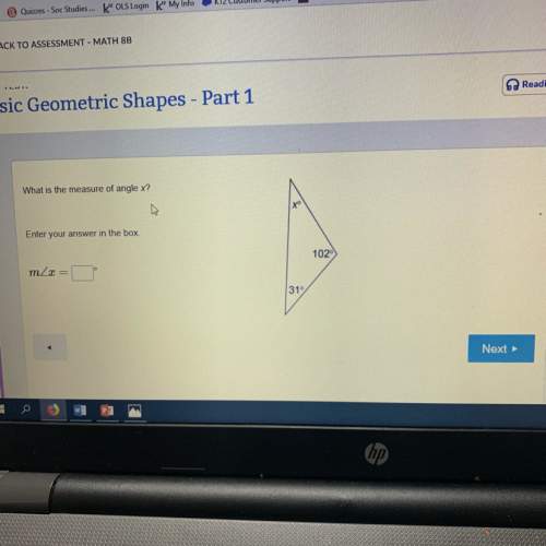 What is the measure of angle enter your answer in the box