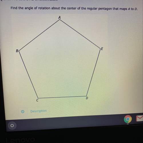 Find the angle of rotation about the center of the regular pentagon that maps a to d. a.) 216