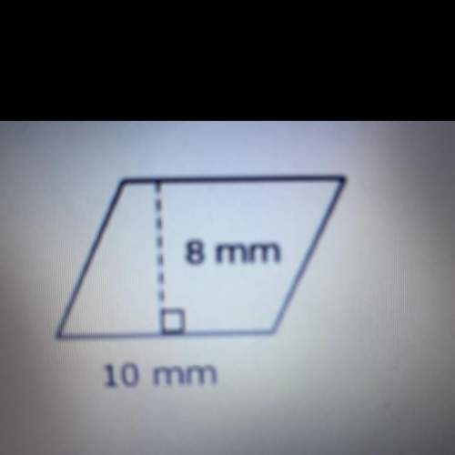 Which figure has the same area as the parallelogram shown below? a. a triangle with a base of 4 mm