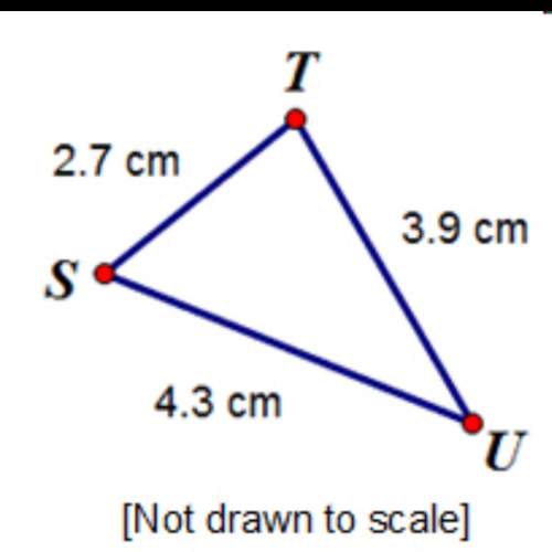 What is the approximate measure of angle t in the triangle below?