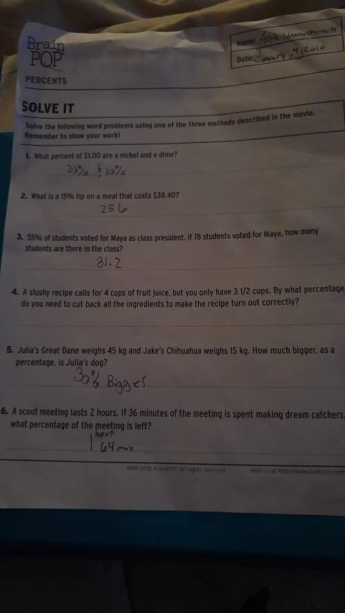 Are these right and can u with number 4