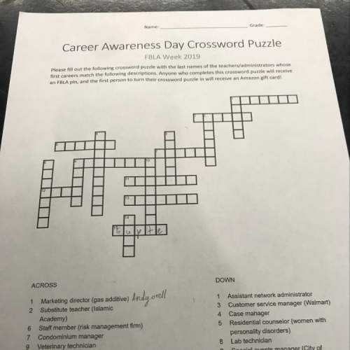 Ineed with this career awareness day crossword puzzle thing, best you can