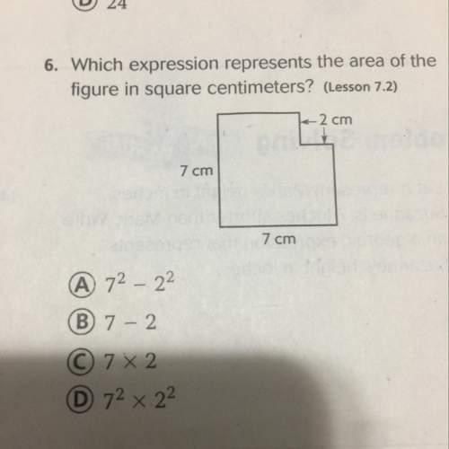 What expression represents 7 centimeters and 2 centimeters