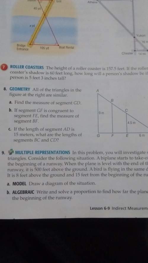 Big points all of the triangle in the figure at the right are similar  answer a b and c&lt;