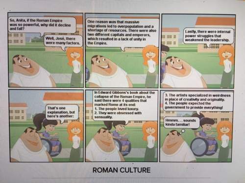 Review the comic above about the decline and fall of the roman empire. what similarities do you see