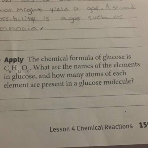 The chemical formula of glucose is c6h12o6 what are the names of the elements in glue close, and how