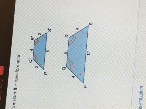 Which statement about the transformation is true a) it is isometric because side length are the same