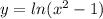 y=ln(x^2-1)