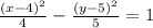 \frac{(x-4) ^{2} }{4} - \frac{(y-5) ^{2} }{5} =1