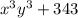 x ^ 3y ^ 3 + 343&#10;