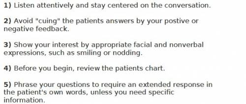 Describe five ways to set strategy for effectively gathering patients information