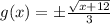 g(x)=\pm\frac{\sqrt{x+12}}{3}